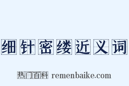 细针密缕近义词是什么意思的图片